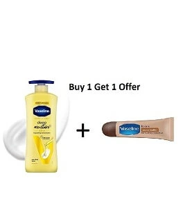 Combo Offer-Vaseline Moisturizer 400ml+ Vaseline Lip Balm 10gm